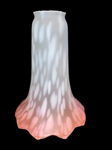 Vintage Glas Tulpe Wandleuchte Anhänger Lampe Schirm Pink - Bild 1 von 9