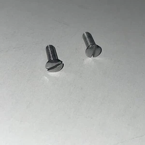 BSA 68-0304 3BA X 1/2 CHROME SLOTTED SCREW CLUCTCH INSPECTION COVER SET 2ea - Picture 1 of 4