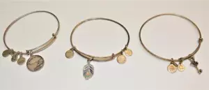 Alex & Ani Messing Ton Baumelnder Anhänger 3 Erweiterbar Armbänder Aruba. Key, - Bild 1 von 4