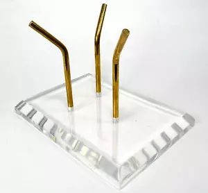 Pedestal con soporte de exhibición de acrílico de 5,1" cristal HQRP para esferas grandes racimos de huevos - Imagen 1 de 6