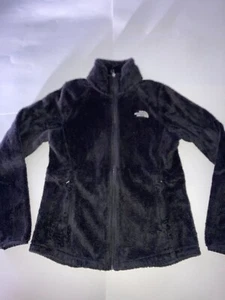 Womens The North Face Osito Embroidered Black Full-Zip Soft Fleece Jacket Size M - Picture 1 of 9