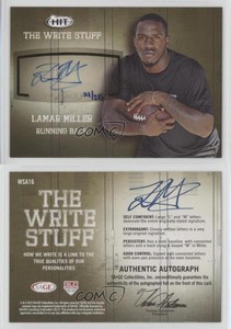 2012 SAGE Hit The Write Stuff Auto /25 Lamar Miller #WSA16 Rookie Auto RC