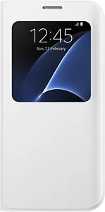 Samsung Original S View Cover Hülle EF-CG935 für Galaxy S7 edge - Weiß - Bild 1 von 3