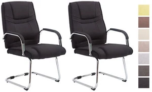 2er Set Freischwinger Attila Stoff Lehnstühle Konferenzstühle Besucherstühle - Bild 1 von 9