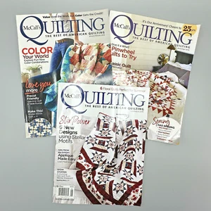 McCall's Quilting Magazine 2018 Lot 3 Ausgaben mit Musterbögen - Bild 1 von 11