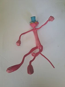 Amscan VTG 1970’s PINK PANTHER w/ Hat Bendable Action FIguere Bendy Rubber RARE - Picture 1 of 4