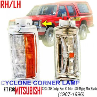 Mitsubishi Dodge Ram 50 Triton L200 Mighty Max 1987-96 Chrome Front Corner Light Foto 1 de 3