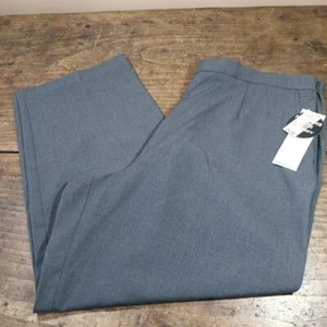 Dressbarn Womens Sz 24 Pants Tummy Control Trouser Leg Short Slacks Gray NWT - Picture 1 of 14