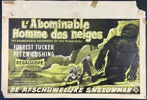 Abominable Snowman Original Belgian Movie Poster Affiche Peter Cushing Hammer 57 - Picture 1 of 9