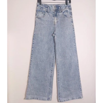 Pantalones de mezclilla HABITUAL para mujer Emmette pierna ancha tiro alto lavado claro talla 2 26 usados en excelente estado Foto 1 de 4