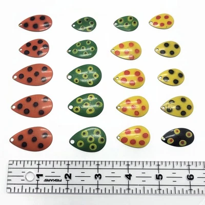 (20) Luhr Jensen Painted Colorado Spinnerbait Blade •  Fishing Tackle Lure Lot  - Image 1 of 4