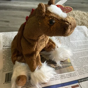 TY Beanie Baby - HOOFER the Clydesdale Horse (6 inch) - MWMTs Stuffed Animal Toy - Picture 1 of 7