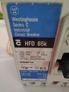 Westing House Serie C Industrie-Leistungsschalter - HFD 65K 3-polig - Bild 1 von 5