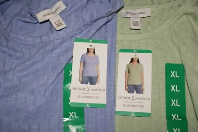 Camiseta Lucky Brand Vintage America feminina com nervuras gola redonda - Imagem 1 de 2