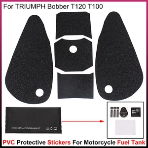 1 Set Motorcycle PVC Protective Stickers For TRIUMPH Bobber T120 T100 Fuel tank - Picture 1 of 11