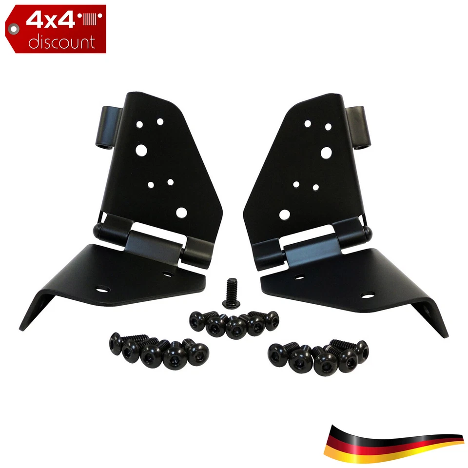 Scharniere Windschutzscheibe Kit Schwarz matt Left Right Jeep CJ 1955/1986 - Bild 1 von 1