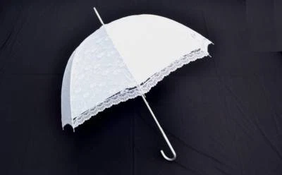 Paraguas de boda de encaje blanco parasol nupcial decoración de fiesta NUEVO Foto 1 de 4