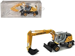 NEW HOLLAND WE170 WHEELED EXCAVATOR YELLOW 1/87 (HO) MODEL BY PROMOTEX 006480 Y - Picture 1 of 1