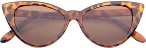 BROWN ANIMAL PRINT LEOPARD PATTERN CAT EYE SUNGLASSES BROWN LENS WOMEN UV400 - Picture 1 of 8