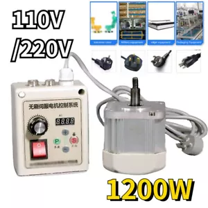 Permanent Magnet Servo Motor 1200W Controller Driver Face Mount For Belt Sander - Picture 1 of 14
