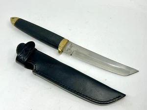 Vintage - TAYLOR/SETO MCR 18 Fixed Blade Knife - TANTO -Stainless - Sheath - Picture 1 of 11