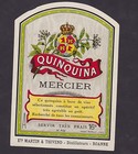 Ancienne étiquette  Alcool France  BN23429 Quinquina Mercier 