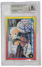 CHRISTOPHER LLOYD SIGNED BACK TO THE FUTURE 2 TRADING CARD #26 SLABBED BECKETT