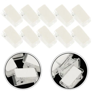 30Pcs Spring Clip Clear Clear Self-Adhesive Clips Sticky Spring Clips - Picture 1 of 12