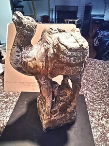 ANTIKE 12,5 ZOLL KAMEL KERAMIK SKULPTUR UNBESCHRIFTET - Bild 1 von 24