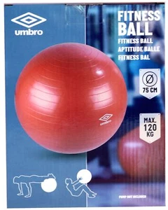 Umbro Gymnastikball Ø75 CM Rot Sitzball Büro Medizinball Sport Rehabilitation - Bild 1 von 2