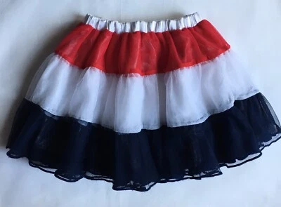 Niñas Falda Talla 2T 24 Meses Patriótica Rojo Blanco Azul Rumba Forrada 4 Julio  Foto 1 de 4