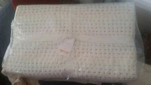 NEW Pottery barn pick stitch FULL / QUEEN PRIDE white quilt RAINBOW - Picture 1 of 4