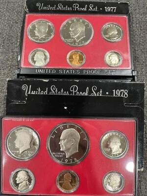 1977 & 1978 US Mint Proof Set Lot of 2 - Image 1 of 2