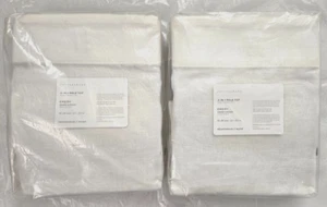 Pottery Barn 3-in-1 Pole Top Emery Sheer 2-Curtains 50" x 84" White - Picture 1 of 2