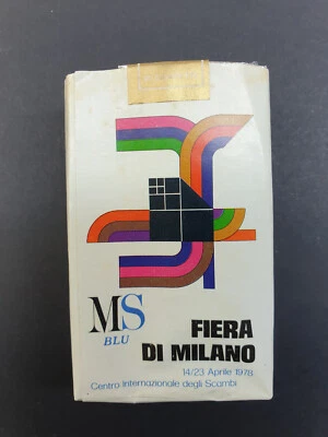 RARISSIMO PACCHETTO SIGARETTE VUOTO MS BLU FIERA DI MILANO 1978 VINTAGE - Immagine 1 di 4