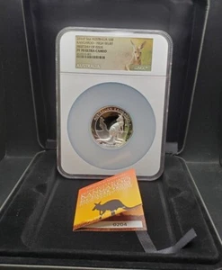 2016 P $8 Australia Kangaroo 5oz Silver High Relief-NGC PF70 Ultra Cam First Day - Picture 1 of 7