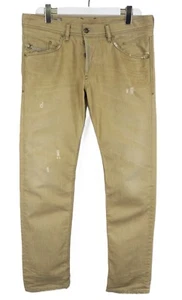 Jeans DIESEL Belther Regular Slim-Tapered 0816B Da Uomo W32 Distressed Marrone - Foto 1 di 9