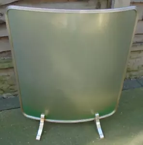 VINTAGE ART DECO STYLE METAL CURVED FIRE SCREEN / GUARD GOOD CONDITION - Picture 1 of 16
