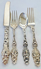 1 LILY WHITING GORHAM STERLING 4 PIECE PLACE SET NO MONO VERY LITTLE OR NO USE