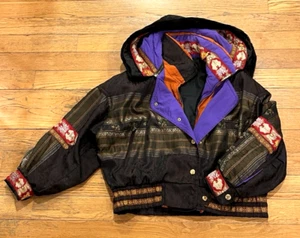 80er Vintage Bogner Skijacke Damen Gr. 10 abnehmbare Kapuze - Bild 1 von 13