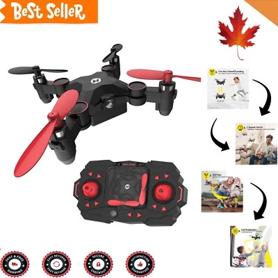Foldable Mini Nano RC Drone - Portable Pocket Quadcopter for Kids - Easy to Fly - Image 1 of 4