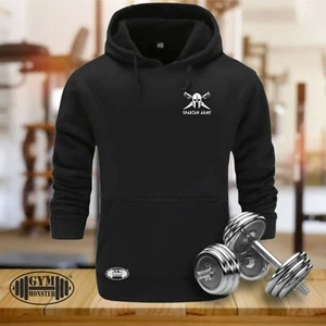 Spartan Army Hoodie Small Gym Clothing Bodybuilding Training Workout MMA Men Top - Picture 1 of 4