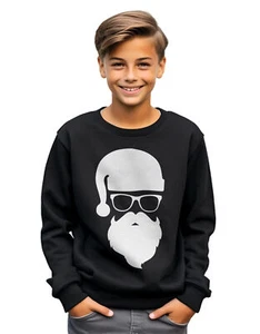 Santa Hipster Christmas Sweatshirt - Get in the Holiday Spirit with this Funny a - Picture 1 of 34