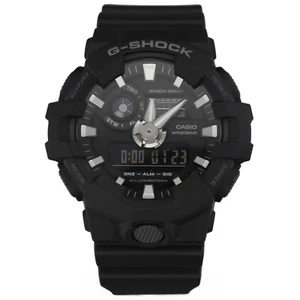 Orologio da uomo Casio G-Shock GA700-1B Ana-Digi 3D Super Illuminator gomma nera - Foto 1 di 1