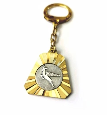 HR AUTOCOMFORT Metall Schlüsselanhänger Pegasus original aus 1964 Diamantschliff Lüfterrad