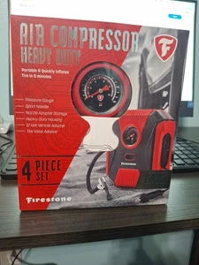 Firestone 4 Piece Set Air Compressor Heavy - 150 PSI (12 Volt Vehicle Adapter) - Picture 1 of 4