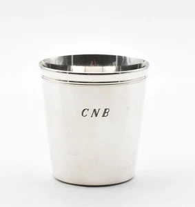 Christofle Timbale Gravée Cnb Metal Silver French Goldsmith Cup - Picture 1 of 5