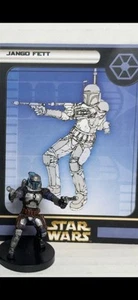 WOTC Star Wars Miniatures - Jango Fett #45 Rare w/ Card Good Condition - Picture 1 of 2