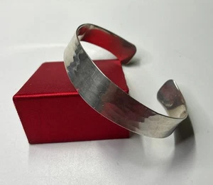 Early HH Block Signature Ed Levin - Man's Cuff Bracelet Sterling- BENNINGTON, VT - Picture 1 of 9