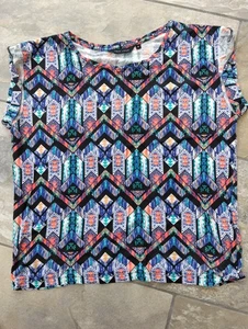 Women's New Look Multicoloured T-shirt Size 8 - Picture 1 of 4